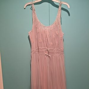 Gorgeous flowy iridescent vintage maxi dress